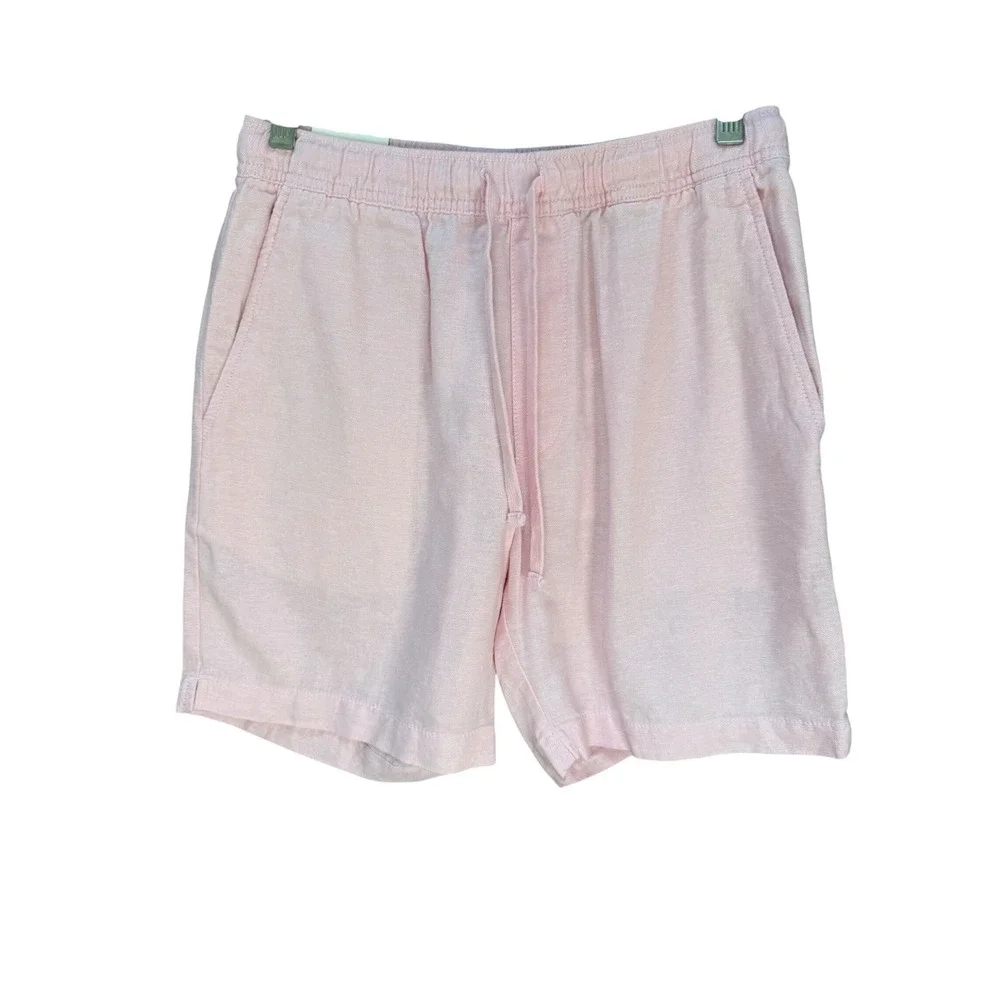 NWT Banana Republic Mens Deck 7 Inch Linen Blend Shorts XS Pink Grey Green lot 3